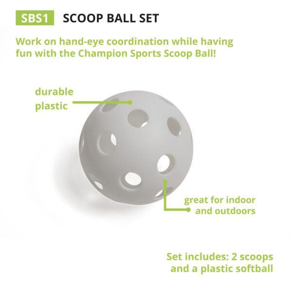 Champion Sports Scoop Ball Game: Classic Kids Outdoor Party Gear for Lawn, Camping & Beach - Image 6