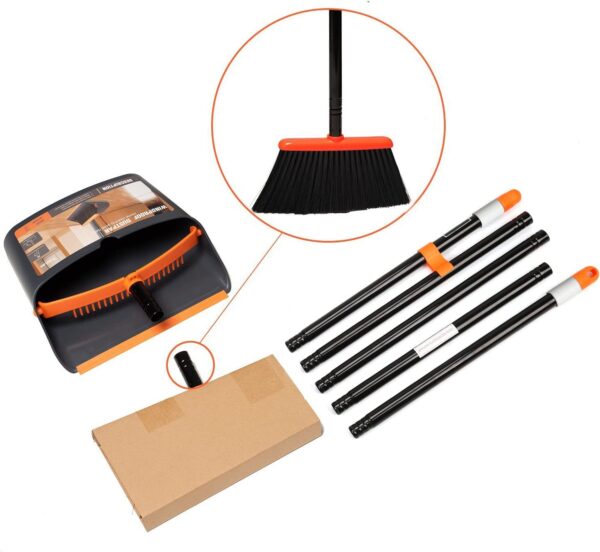 Broom and Dustpan Set with 52" Long Handle - Image 3