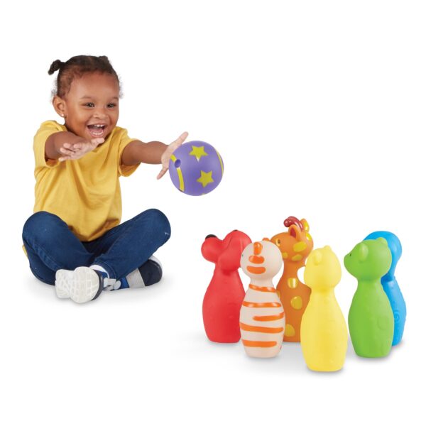 Melissa & Doug K's Kids Bowling Friends Play Set and Game With 6 Pins and Convenient Carrying Case - Image 3