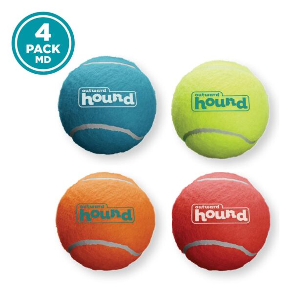 Outward Hound Squeaker Ballz Fetch Dog Toy, Medium - 4 Pack - Image 3