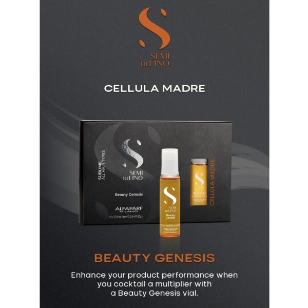 Alfaparf Milano Semi di Lino Cellula Madre Beauty Genesis and Nourishing Multiplier Set for Dry Hair - Nourishes Hair - Protects Color - Adds Shine - Protects and Enhances Cosmetic Color - Image 7