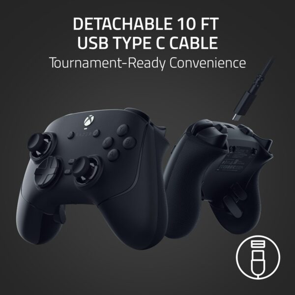 Razer Wolverine V3 Tournament Edition Wired Gaming Controller: Licensed for Xbox Series X|S, Xbox One, Windows PC - 6 Remappable Buttons - Fast Triggers - USB-C Cable - Wired Tournament Mode - Black - Image 4