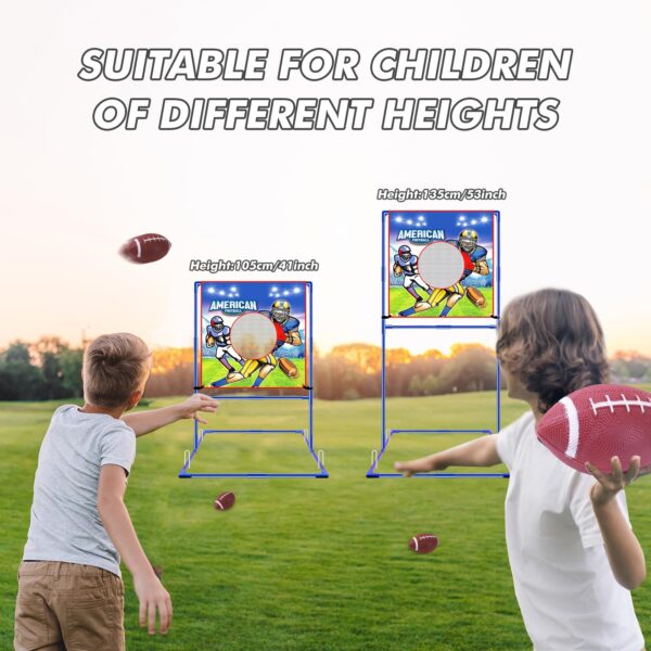 VATOS Football Toss Target Games with 4 Inflatable Footballs - Indoor Outdoor Backyard Throwing Sport Toy for Kids, Football Passing Targets Party Game for Boys Girls and Family Fun Play - Image 5