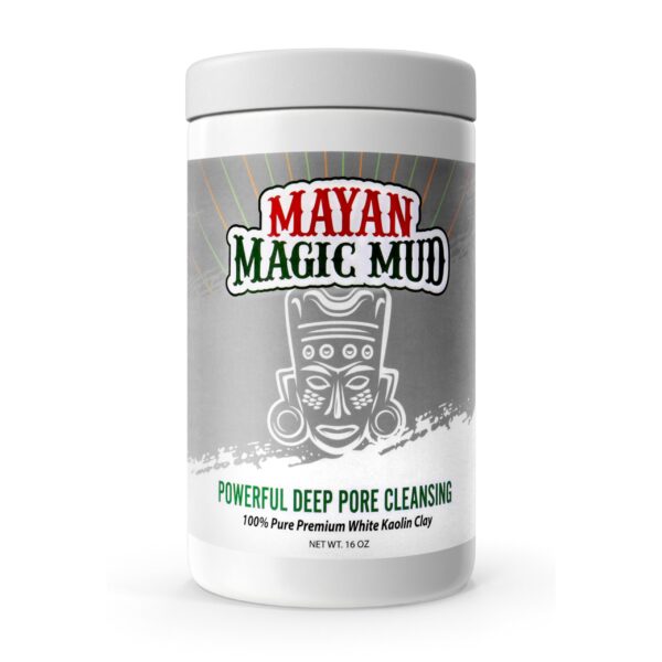 Mayan Magic Mud Powerful Deep Pore Cleansing White Kaolin Clay - Natural Face Mask Peel For Men And Women - USA Made Full Facial Skin Care - Spa Level Beauty Products That Cleanse Skin - 16 Oz