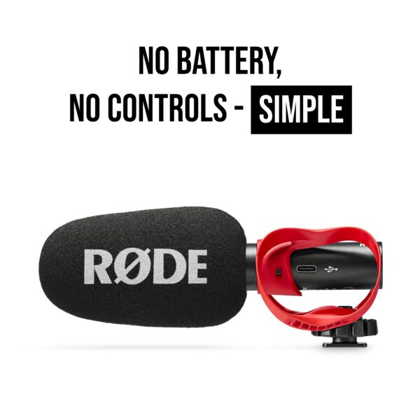 RØDE VideoMic GO II Ultra-compact On-camera Shotgun Microphone with both 3.5mm and USB Outputs for Filmmaking, Content Creation, Podcasting and Video Calls - Image 3