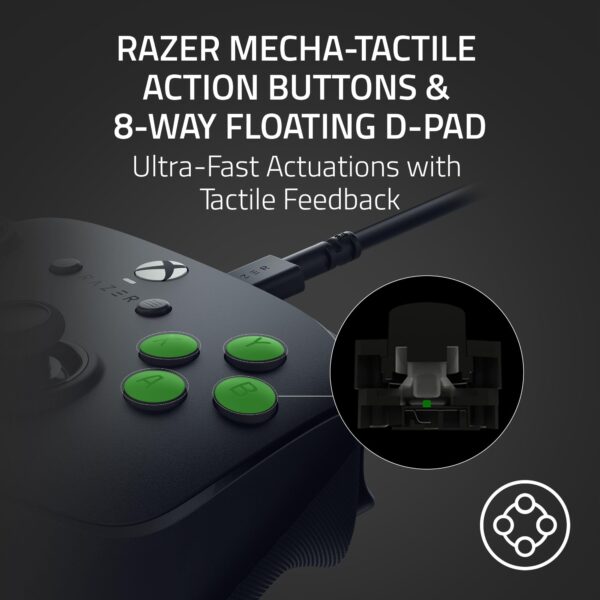 Razer Wolverine V3 Tournament Edition Wired Gaming Controller: Licensed for Xbox Series X|S, Xbox One, Windows PC - 6 Remappable Buttons - Fast Triggers - USB-C Cable - Wired Tournament Mode - Black - Image 6