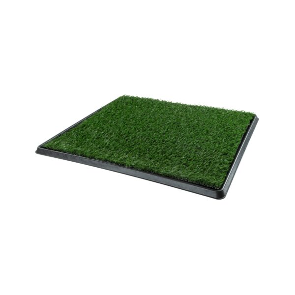 Artificial Grass Puppy Pee Pad for Dogs and Small Pets - 20x25 Reusable 3-Layer Training Potty Pad with Tray - Dog Housebreaking Supplies by PETMAKER - Image 2