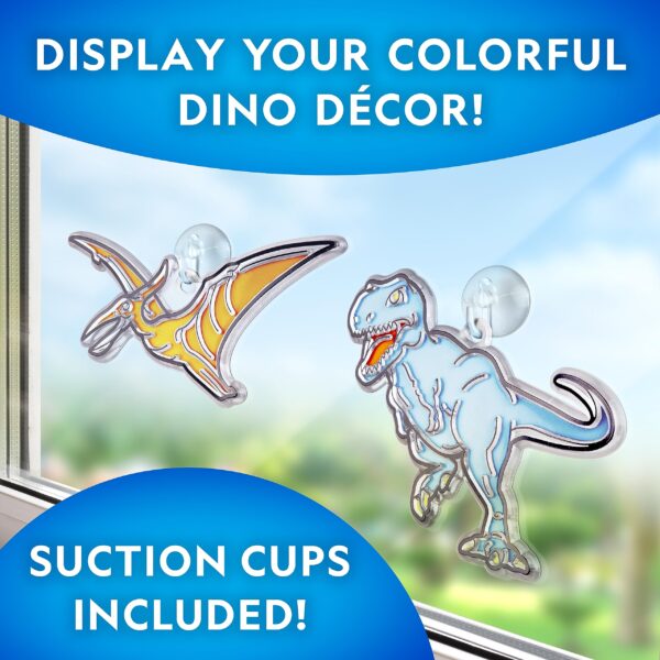 NATIONAL GEOGRAPHIC Kids Stained Glass Kit - Glow in the Dark Dinosaur Toys, Kids Arts and Crafts Set, Window Sun Catchers, Kids Activities, Kids Crafts Ages 4-8, Window Art Craft Kit, Suncatcher Kit - Image 5