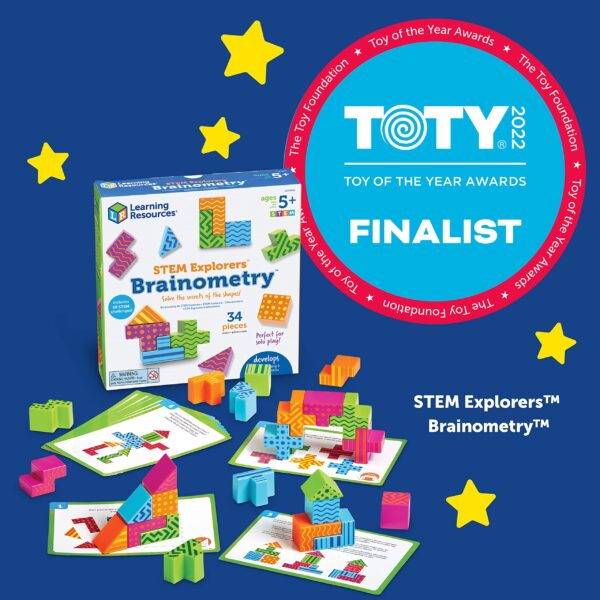 Learning Resources STEM Explorers Brainometry - 34 Pieces, Ages 5+ STEM Toys for Kids, Brain Teaser Toys and Games - Image 5