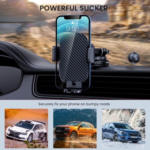 Car Phone Holder Mount Phone Mount for Car Windshield Dashboard - Image 3