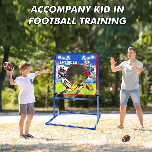 VATOS Football Toss Target Games with 4 Inflatable Footballs - Indoor Outdoor Backyard Throwing Sport Toy for Kids, Football Passing Targets Party Game for Boys Girls and Family Fun Play - Image 7