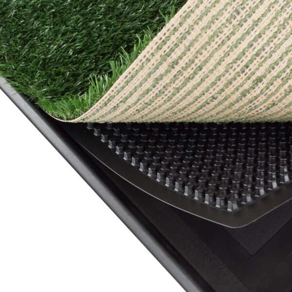 Artificial Grass Puppy Pee Pad for Dogs and Small Pets - 20x25 Reusable 3-Layer Training Potty Pad with Tray - Dog Housebreaking Supplies by PETMAKER - Image 6