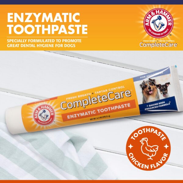 Arm & Hammer Complete Care Enzymatic Dog Toothpaste, 6.2 oz - Dog Toothpaste for Puppies and Adult Dogs, Arm and Hammer Toothpaste for Dogs - Pet Toothpaste, Dog Dental Care and Clean Dog Teeth - Image 6