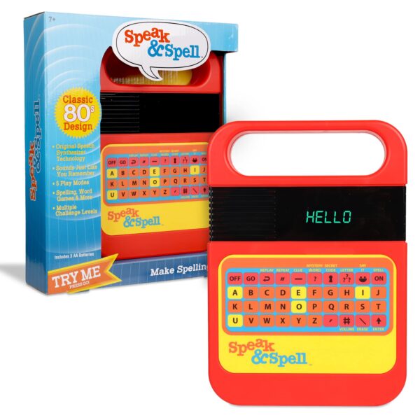 Speak & Spell Electronic Game - Educational Learning Toy, Spelling Games, 80s Retro Handheld Arcade