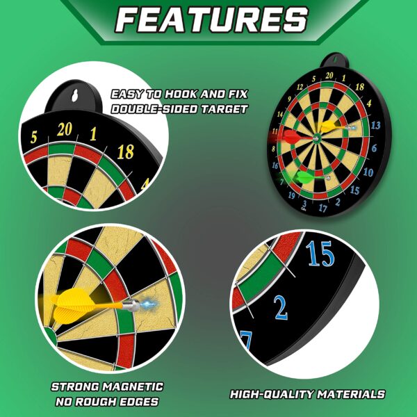 Magnetic Dart Board - 12pcs Magnetic Darts (Red Green Yellow) - Excellent Indoor Game and Party Games - Image 7