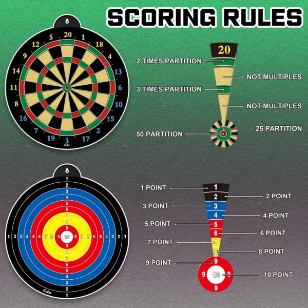 Magnetic Dart Board - 12pcs Magnetic Darts (Red Green Yellow) - Excellent Indoor Game and Party Games - Image 3